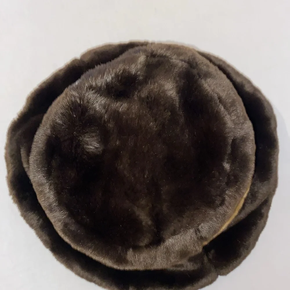 Summer Tompkins Multicolored Unique Faux Fur Unisex Bucket Hat Size OS